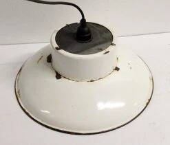 Reclaimed White Enameled 15.25 In. Pendant Light 8 Reclaimed White Enameled 15.25 In. Pendant Light -OGT Sale Store down lights p259232