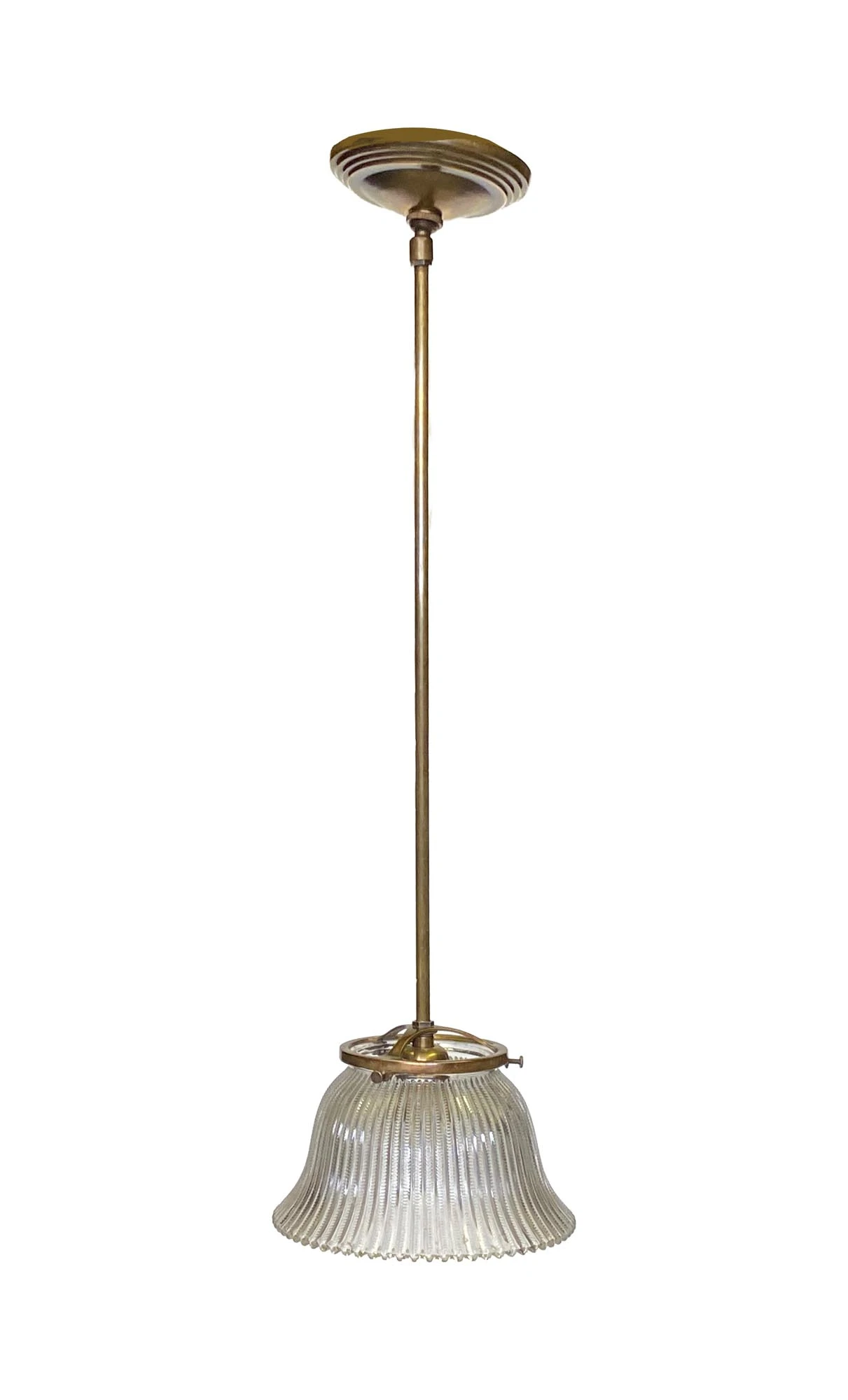 1910 Simple Pendant Light With Holophane Glass 4 1910 Simple Pendant Light With Holophane Glass - Image 2