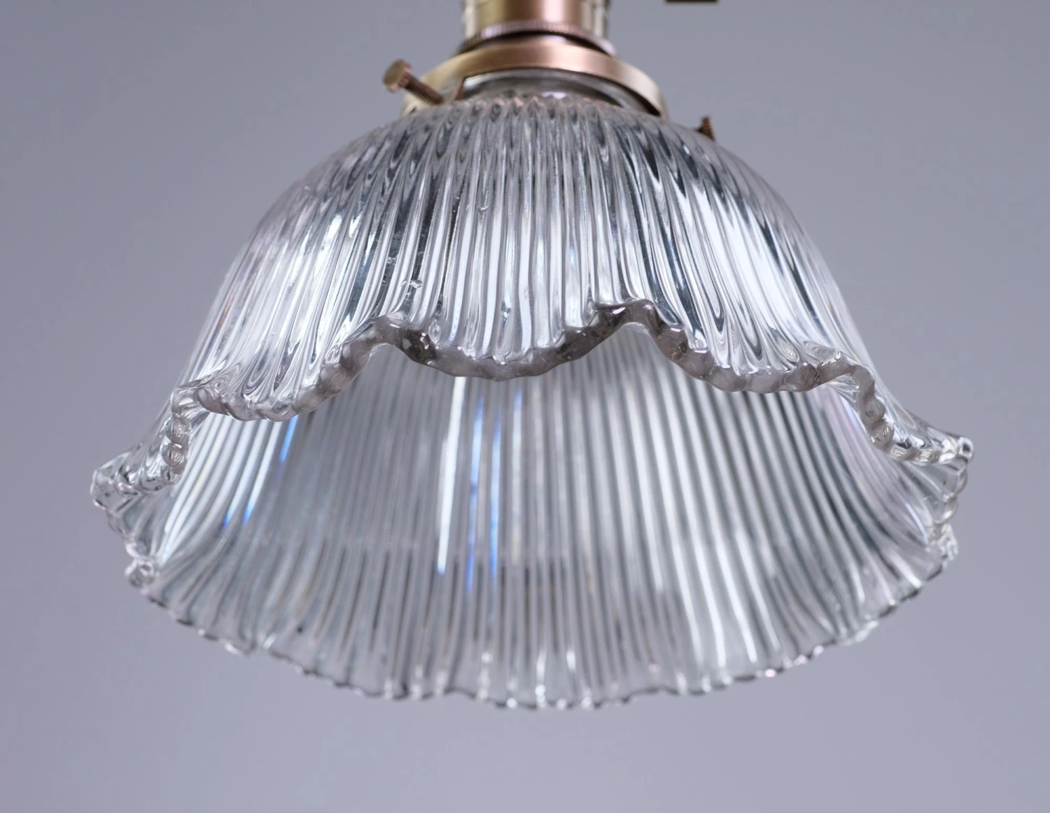 1920s Holophane Prism Glass Black Knit Cord Pendant Light 4 1920s Holophane Prism Glass Black Knit Cord Pendant Light - Image 2