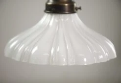 Antique Traditional Milk Glass Brass Chain Pendant Light 9 Antique Traditional Milk Glass Brass Chain Pendant Light -OGT Sale Store down lights q280030