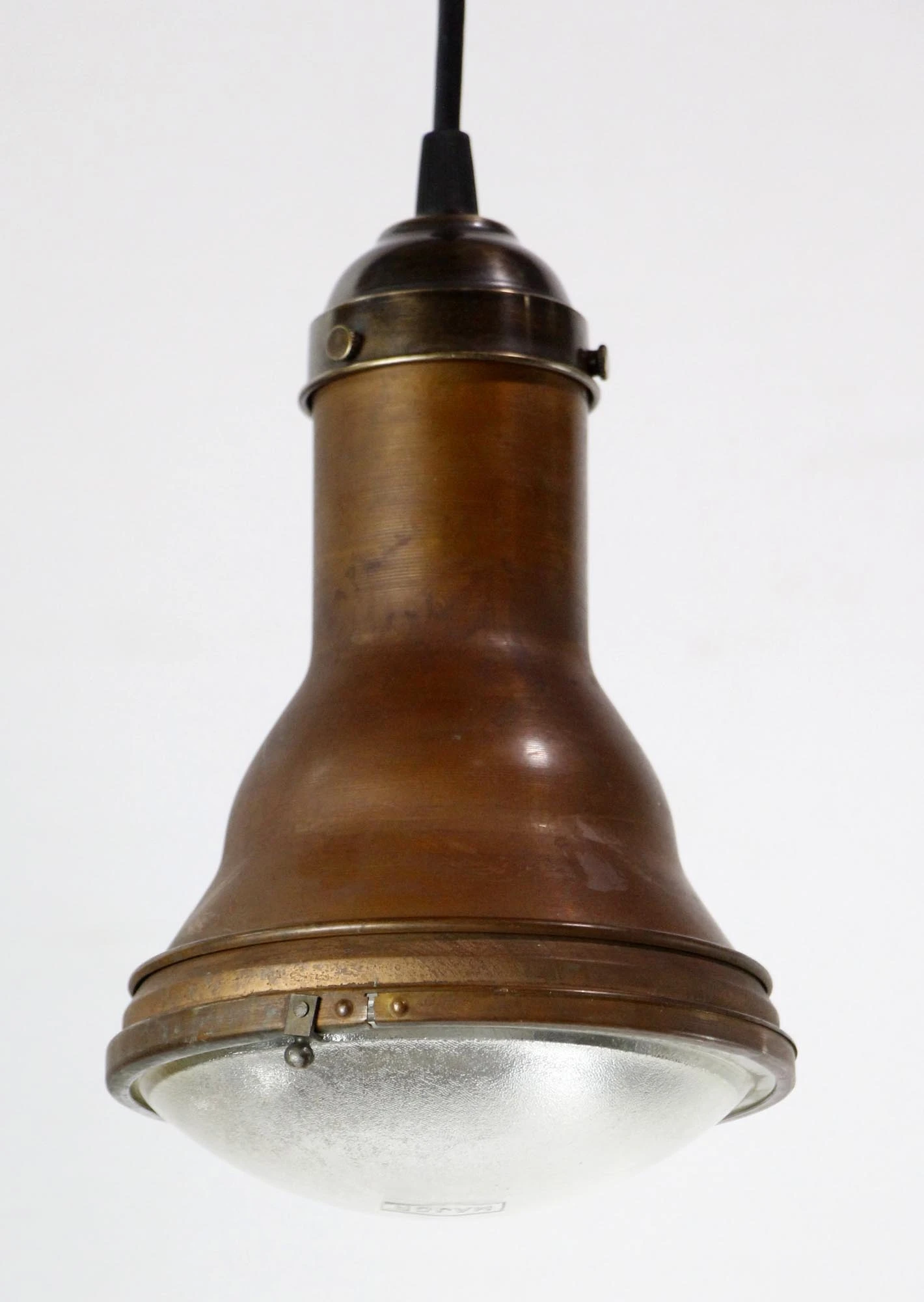 Reclaimed Philadelphia Civic Center Copper & Glass Stage Pendant Light 4 Reclaimed Philadelphia Civic Center Copper & Glass Stage Pendant Light - Image 2