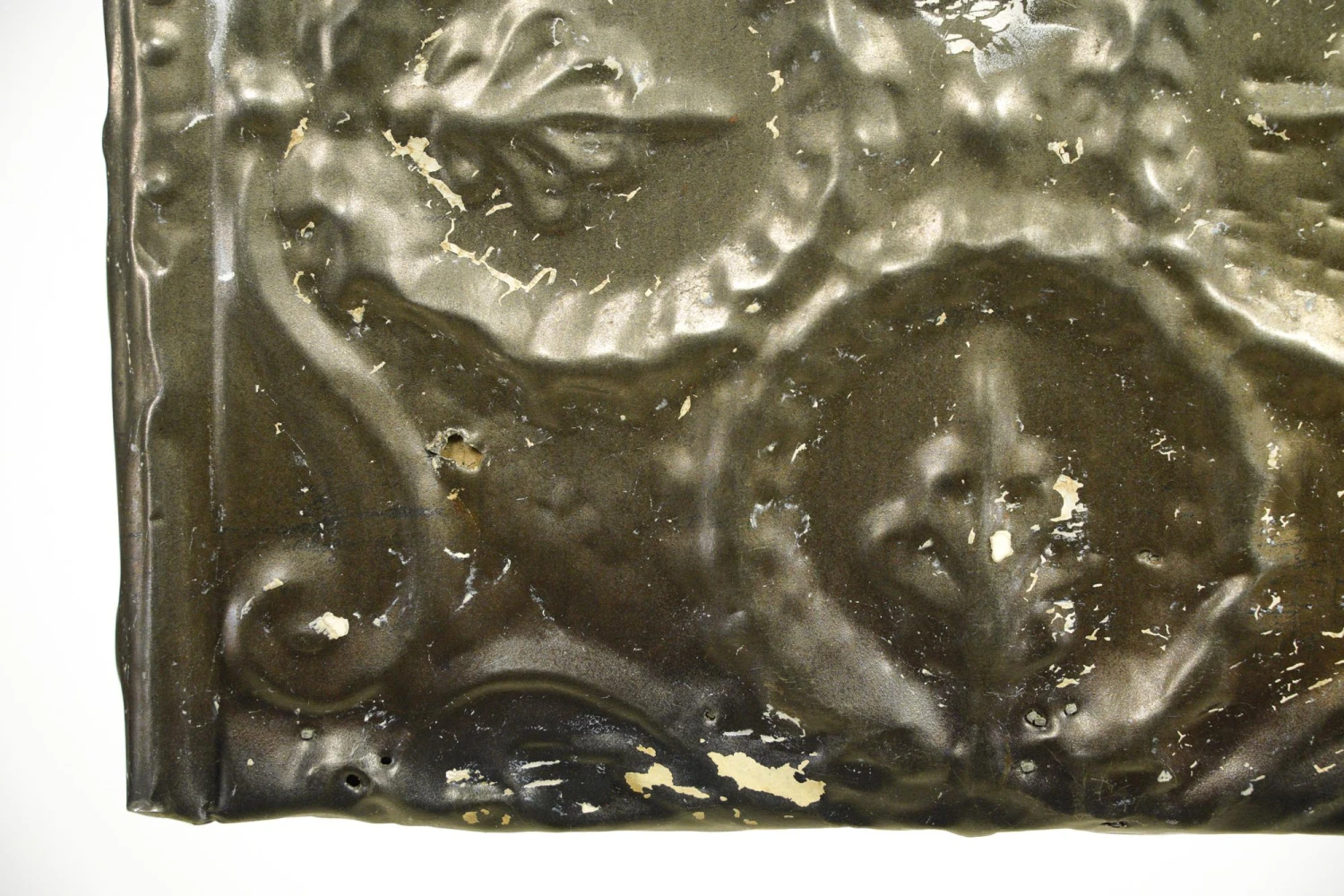 Handmade Antique Tin Ceiling 12 In. Square Pendant Light 4 Handmade Antique Tin Ceiling 12 In. Square Pendant Light - Image 2