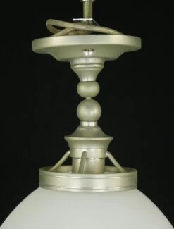 Modern White Glass & Brushed Steel Semi Flush Mount Light 13 Modern White Glass & Brushed Steel Semi Flush Mount Light -OGT Sale Store down lights q287533