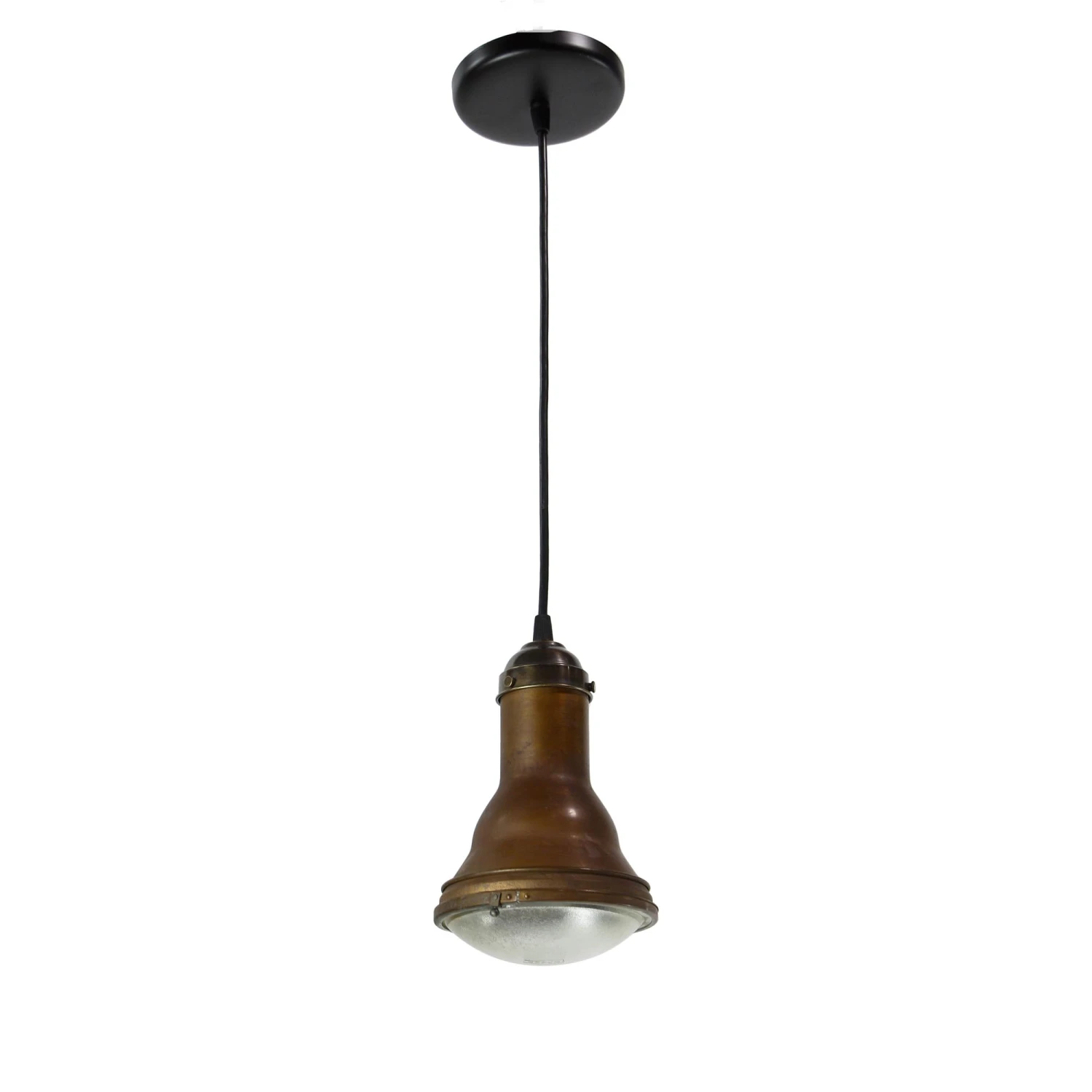 Reclaimed Philadelphia Civic Center Copper & Glass Stage Pendant Light 3 Reclaimed Philadelphia Civic Center Copper & Glass Stage Pendant Light