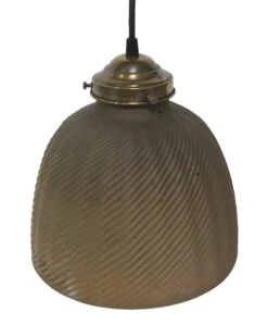 Restored Rare Silvered X-Ray Glass Pendant Light