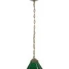 Rewired Green Glass Shade Brass Chain Pendant Light 1 Rewired Green Glass Shade Brass Chain Pendant Light -OGT Sale Store down lights rewired green glass shade brass chain pendant light q284914