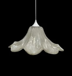 Vetri Murano Textured Frosted & Gold Glass Pendant Light