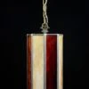 Vintage Red & Tan Leaded Stained Glass Brass Chain Pendant Light 2 Vintage Red & Tan Leaded Stained Glass Brass Chain Pendant Light -OGT Sale Store down lights vintage red tan leaded stained glass brass chain pendant light q282858