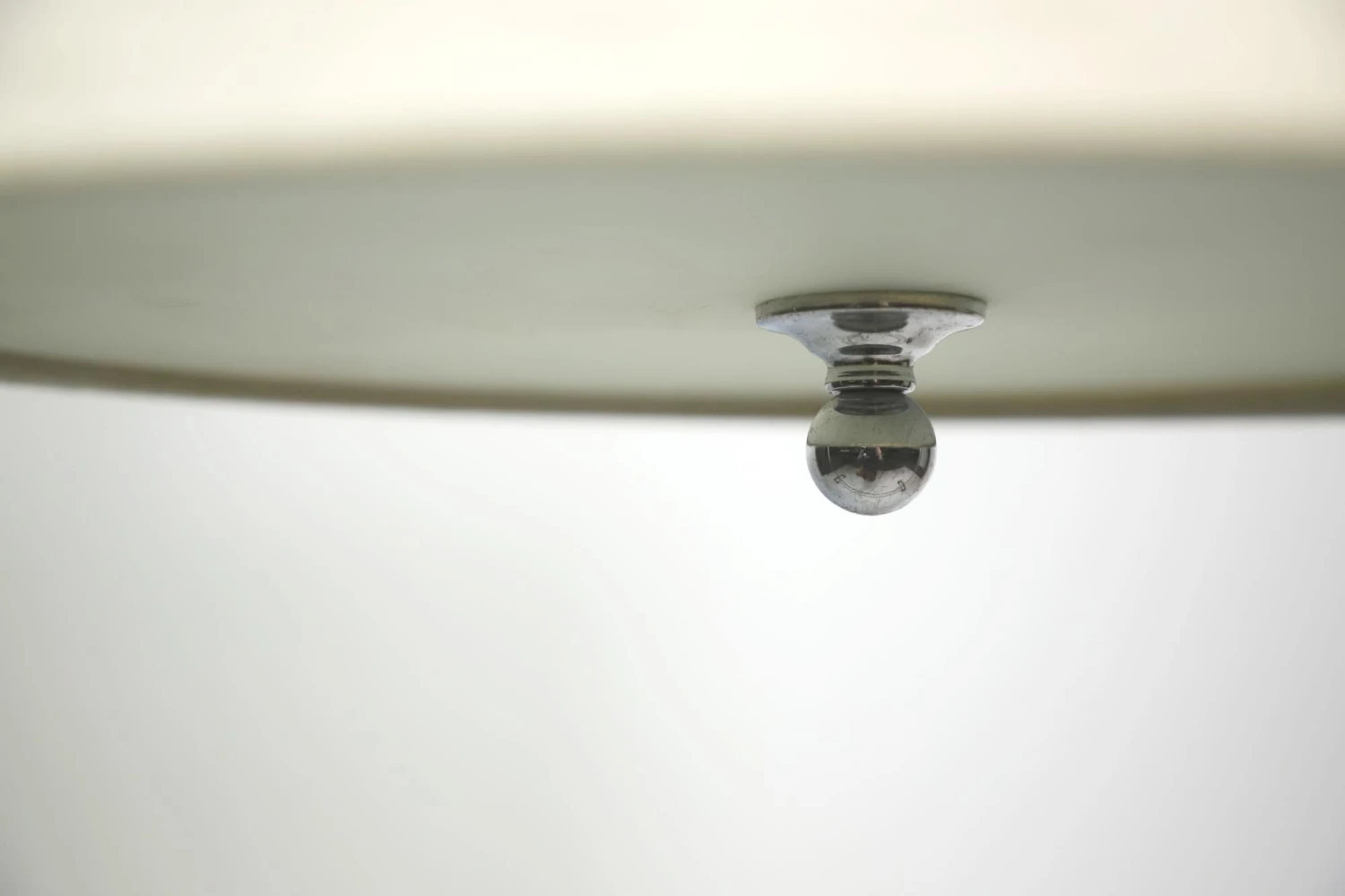 Modern White Hand Blown Glass Flush Mount Pendant Light 5 Modern White Hand Blown Glass Flush Mount Pendant Light - Image 3