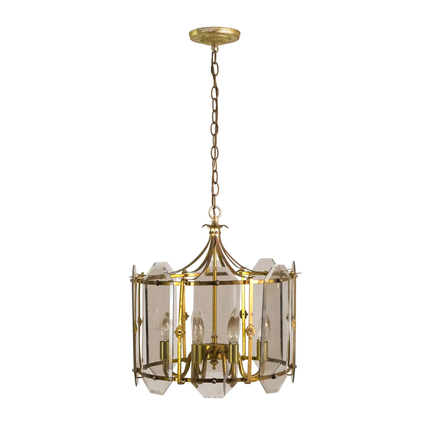 Modern 8 Arm Polished Brass Glass Lantern Pendant Light 3 Modern 8 Arm Polished Brass Glass Lantern Pendant Light