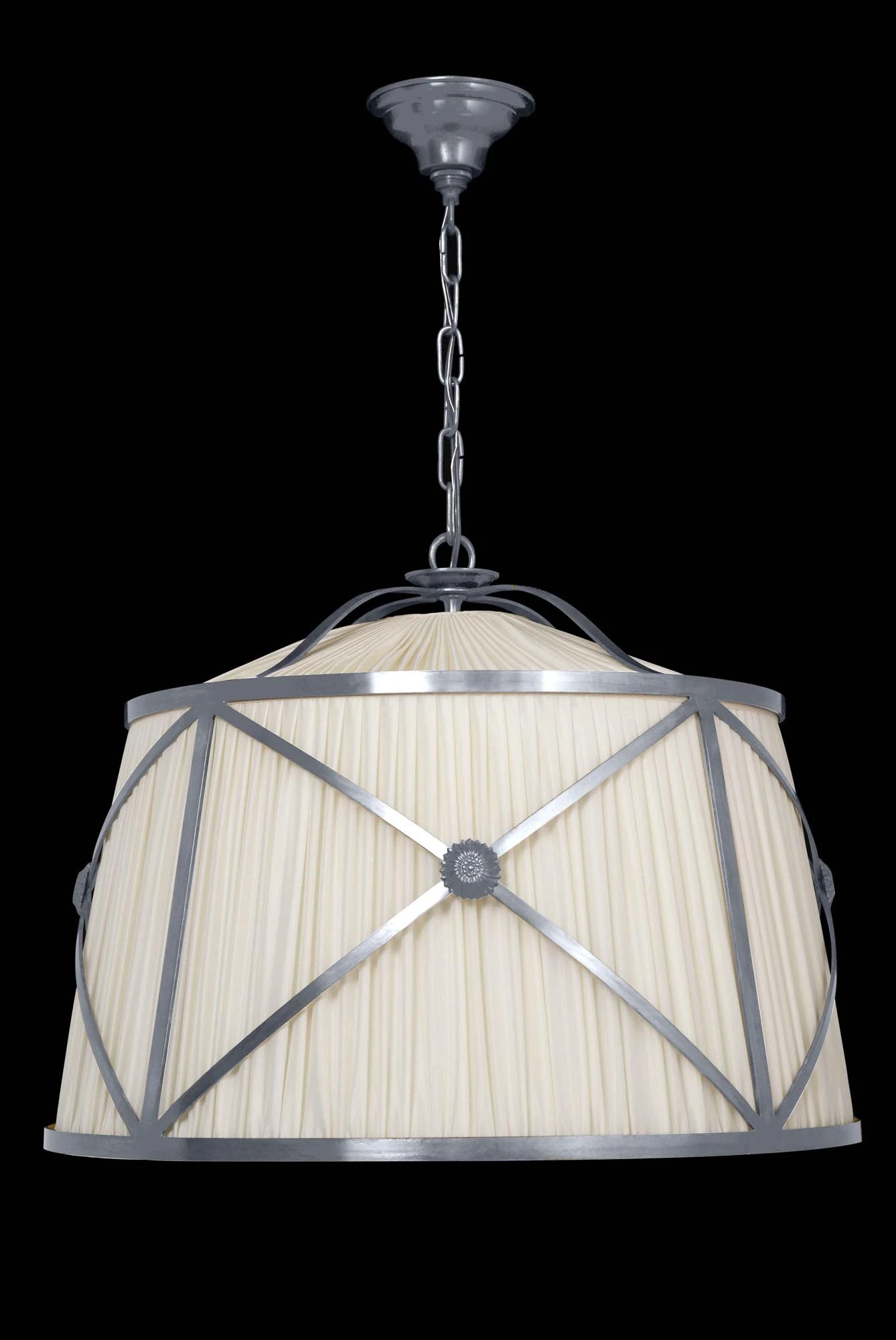 Modern Nickel Drum Pendant Light 3 Modern Nickel Drum Pendant Light