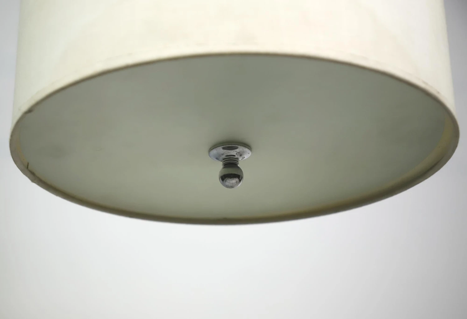 Modern White Hand Blown Glass Flush Mount Pendant Light 4 Modern White Hand Blown Glass Flush Mount Pendant Light - Image 2