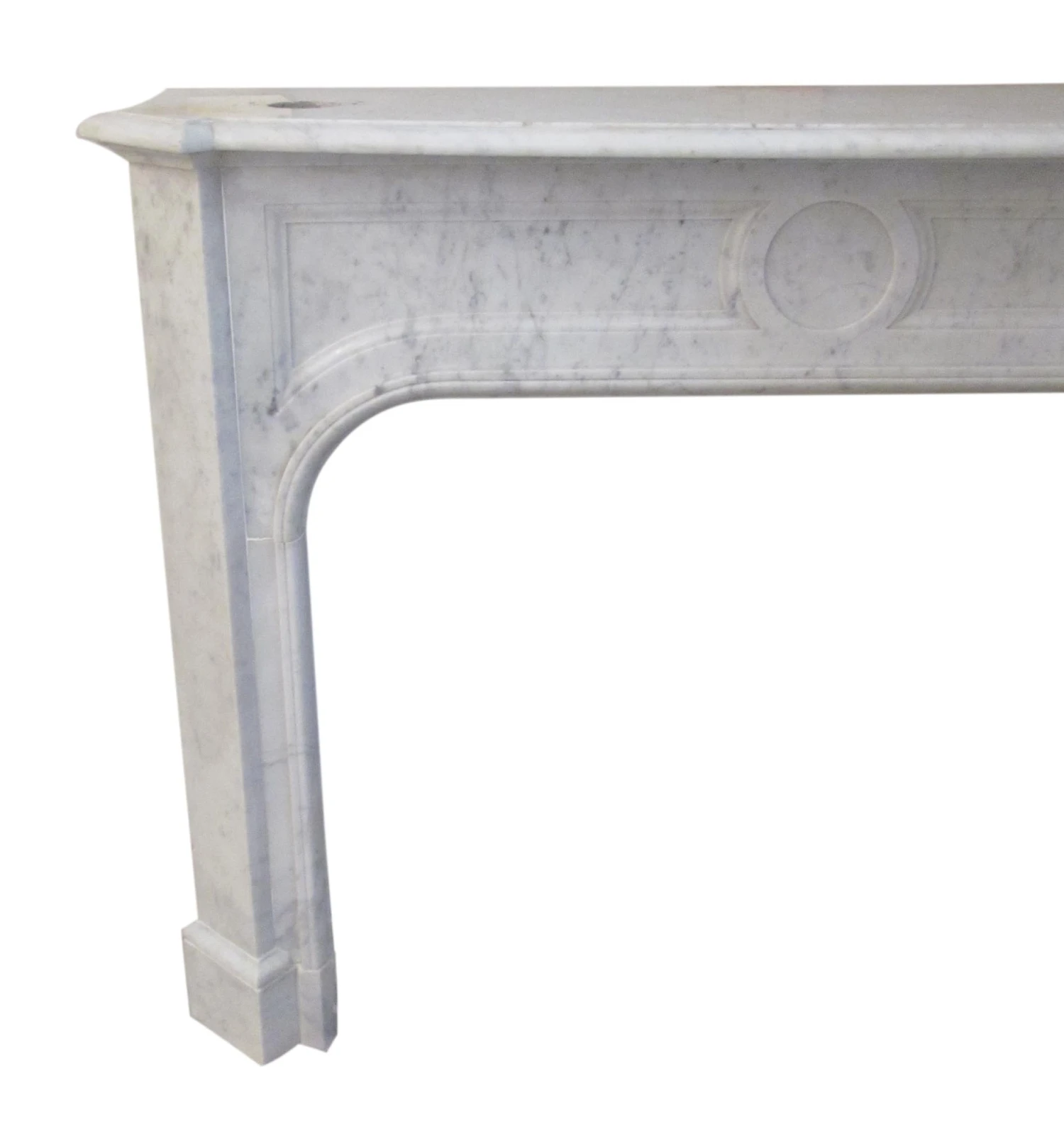 Reclaimed The Plaza Hotel White Marble Fireplace Mantel 6 Reclaimed The Plaza Hotel White Marble Fireplace Mantel - Image 4