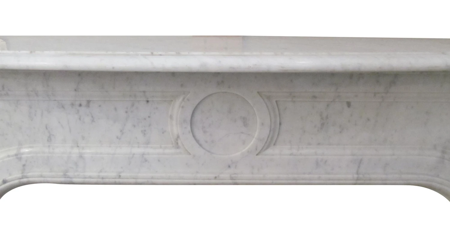 Reclaimed The Plaza Hotel White Marble Fireplace Mantel 9 Reclaimed The Plaza Hotel White Marble Fireplace Mantel - Image 7