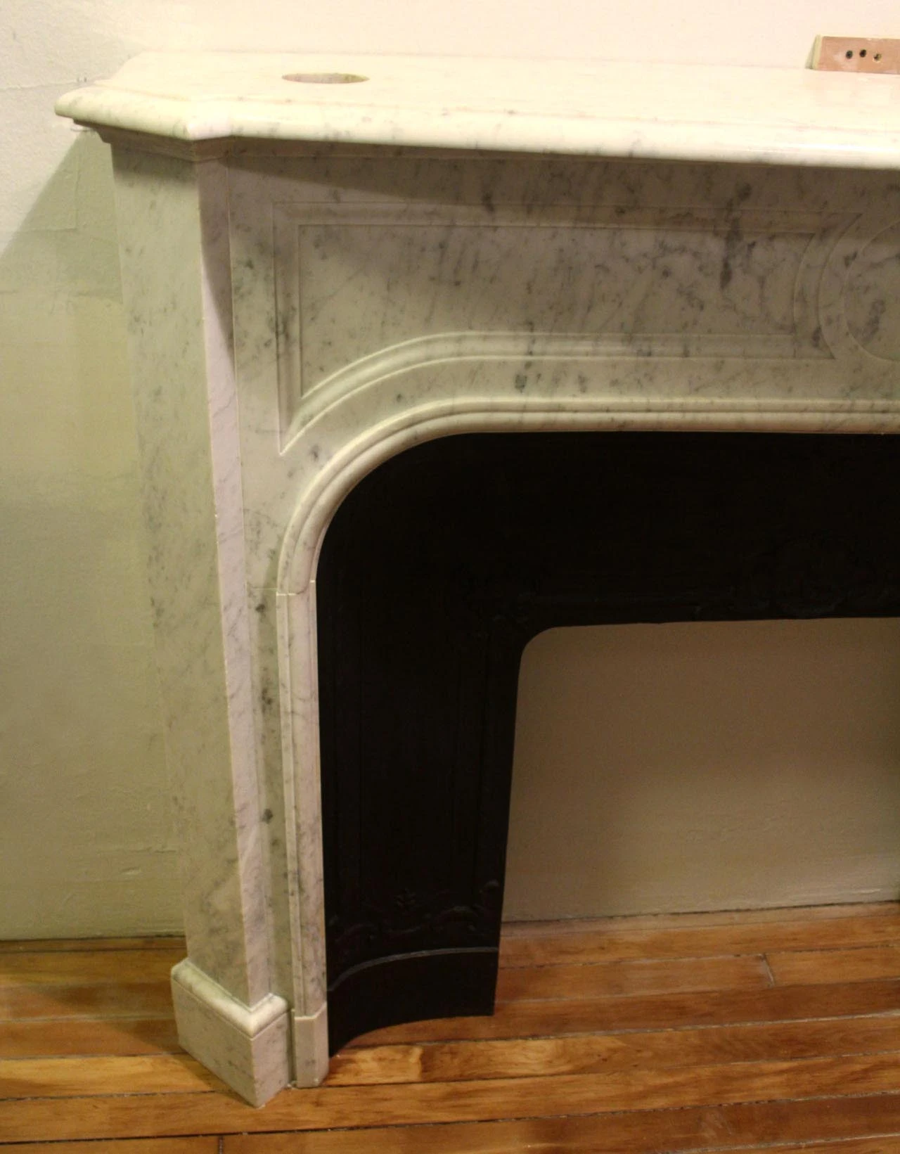Reclaimed The Plaza Hotel White Marble Fireplace Mantel 12 Reclaimed The Plaza Hotel White Marble Fireplace Mantel - Image 10