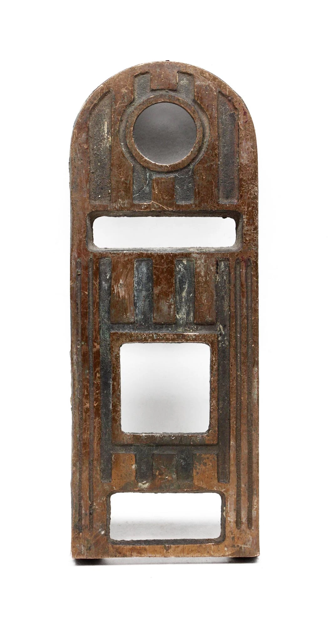 Antique Bronze Art Deco Elevator Plate 3 Antique Bronze Art Deco Elevator Plate