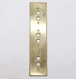 Vintage 6 Button Brass Elevator Plate Cover