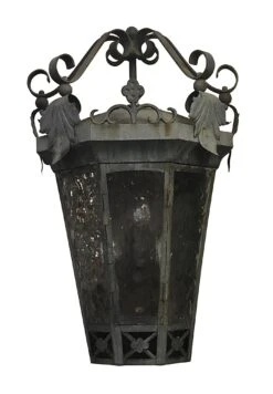Antique Exterior French Iron 23 In. Wall Sconce