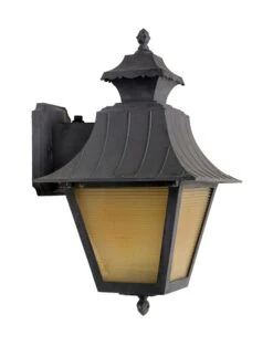 Black Exterior Sconces With Plastic Lens