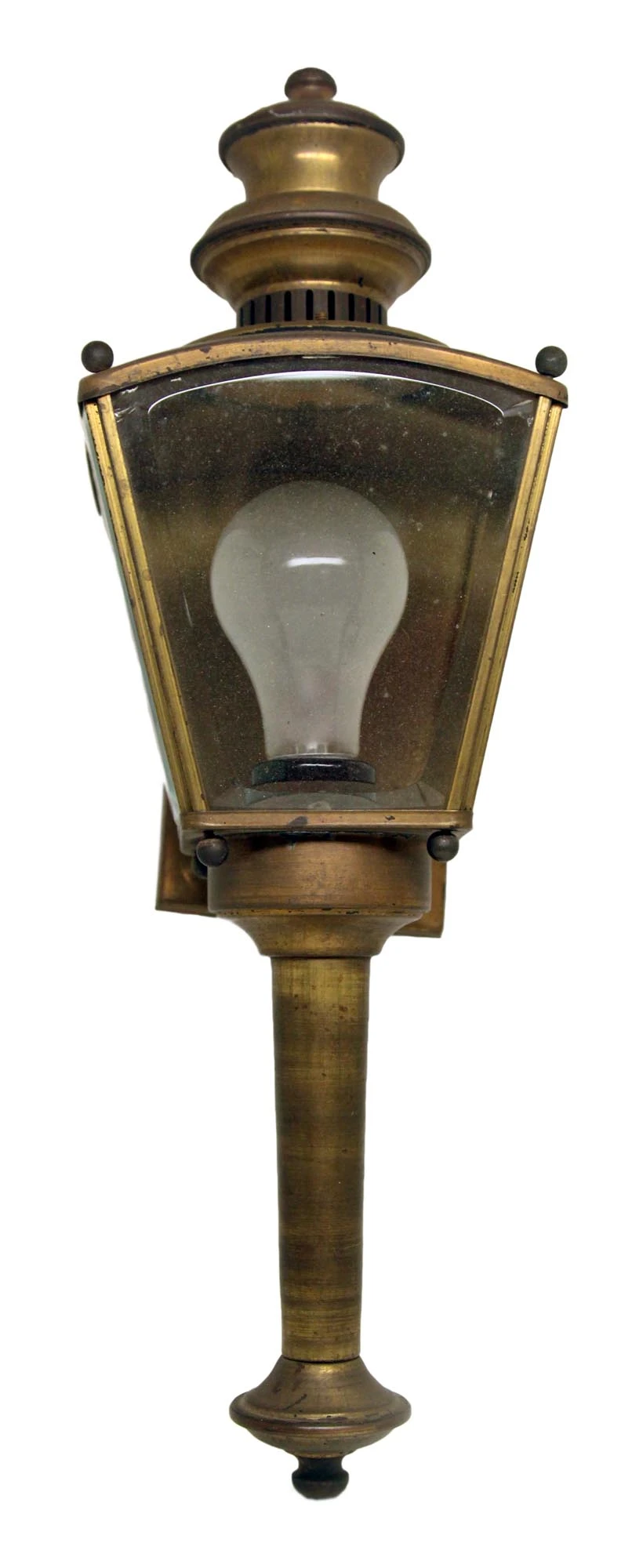 Brass Single Sconce With Beveled Glass 3 Brass Single Sconce With Beveled Glass