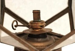 Antique Victorian Etched Glass Carriage Lantern -OGT Sale Store exterior lighting for sale l210219