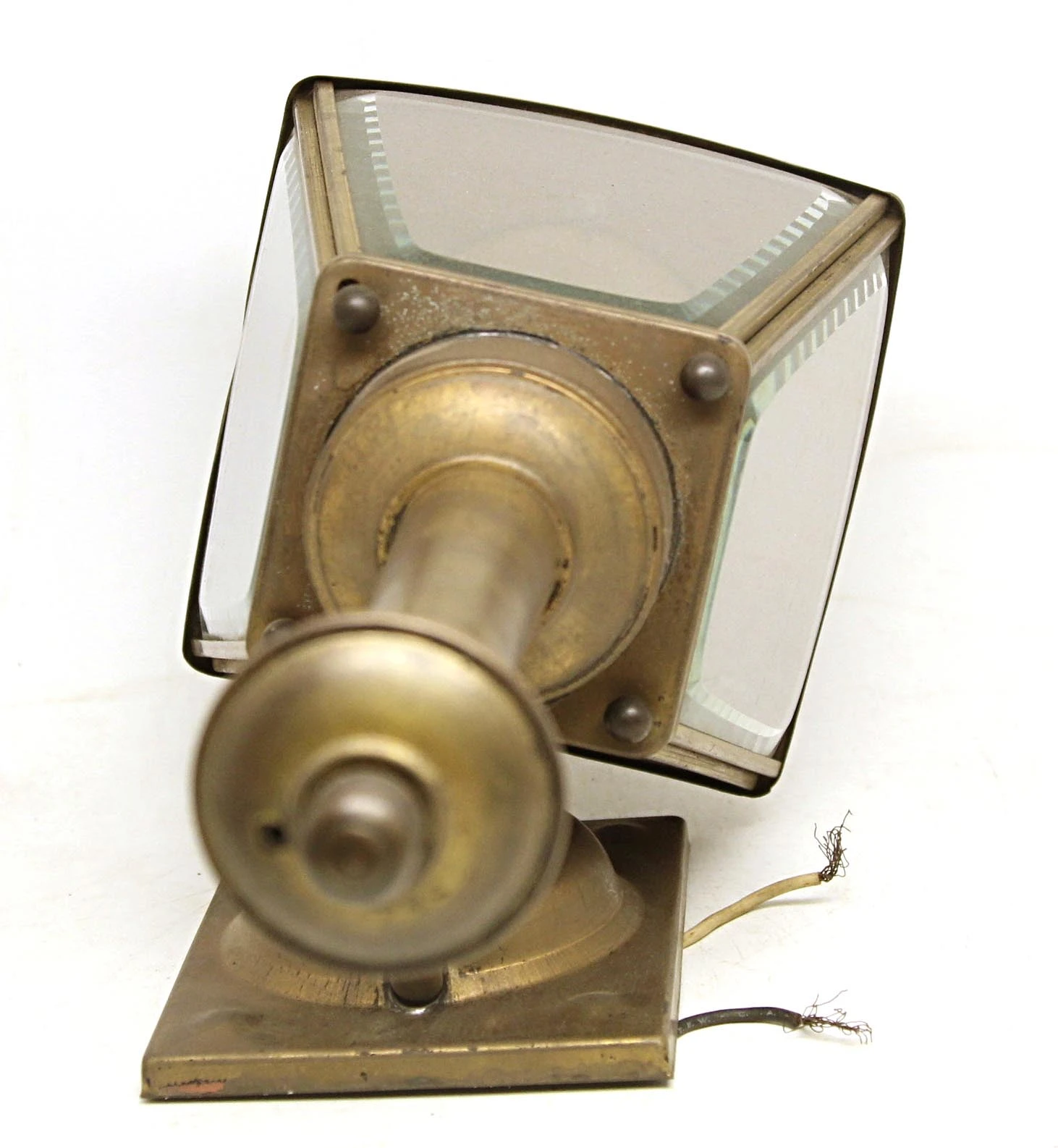 Brass Single Sconce With Beveled Glass 5 Brass Single Sconce With Beveled Glass - Image 3