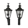 Pair Of Black Aluminum Eagle Exterior Lantern Wall Sconces 2 Pair Of Black Aluminum Eagle Exterior Lantern Wall Sconces -OGT Sale Store exterior lighting pair of black aluminum eagle exterior lantern wall sconces q287297