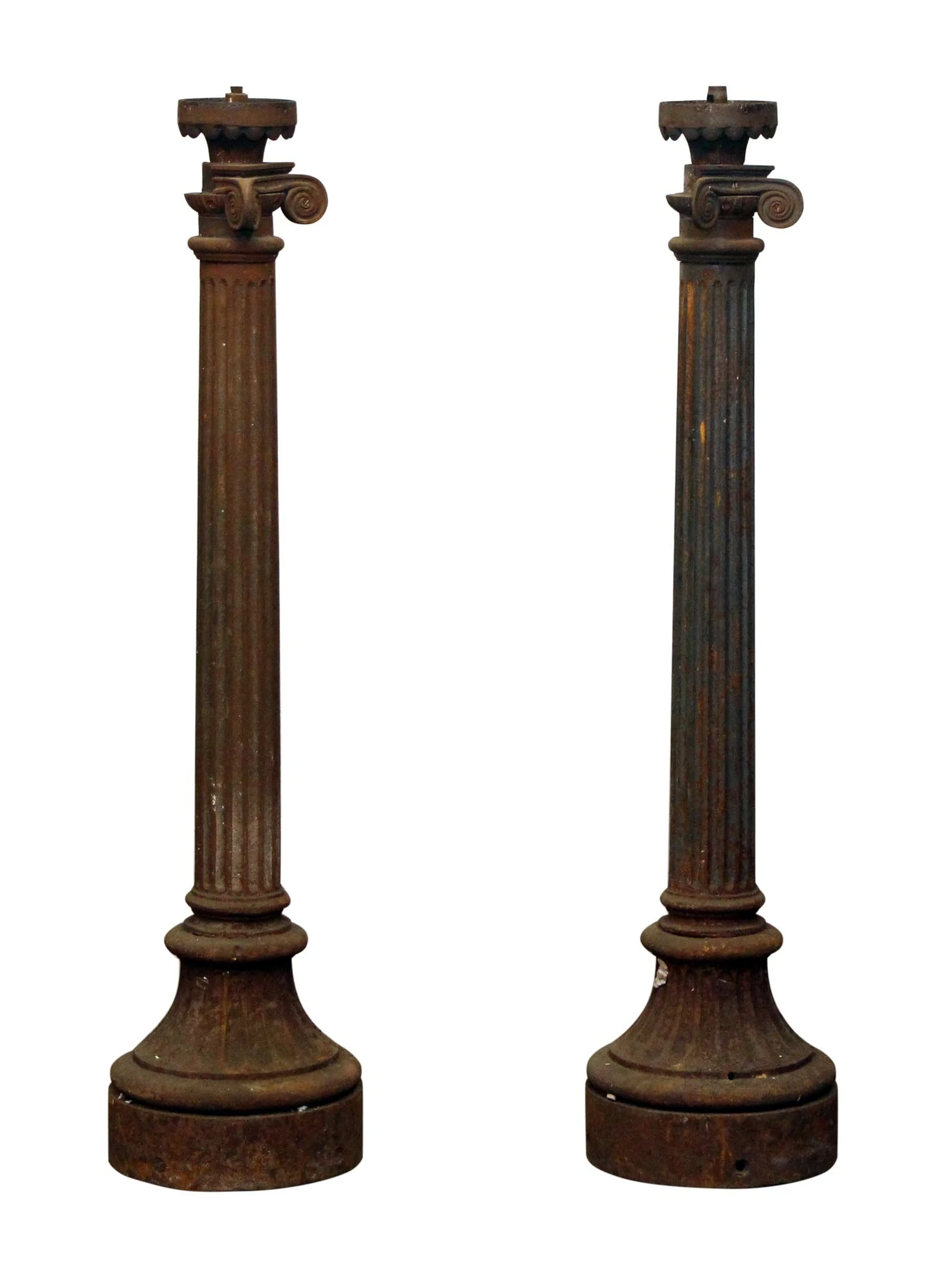 Reclaimed Victorian Cast Iron Column Light Posts 3 Reclaimed Victorian Cast Iron Column Light Posts