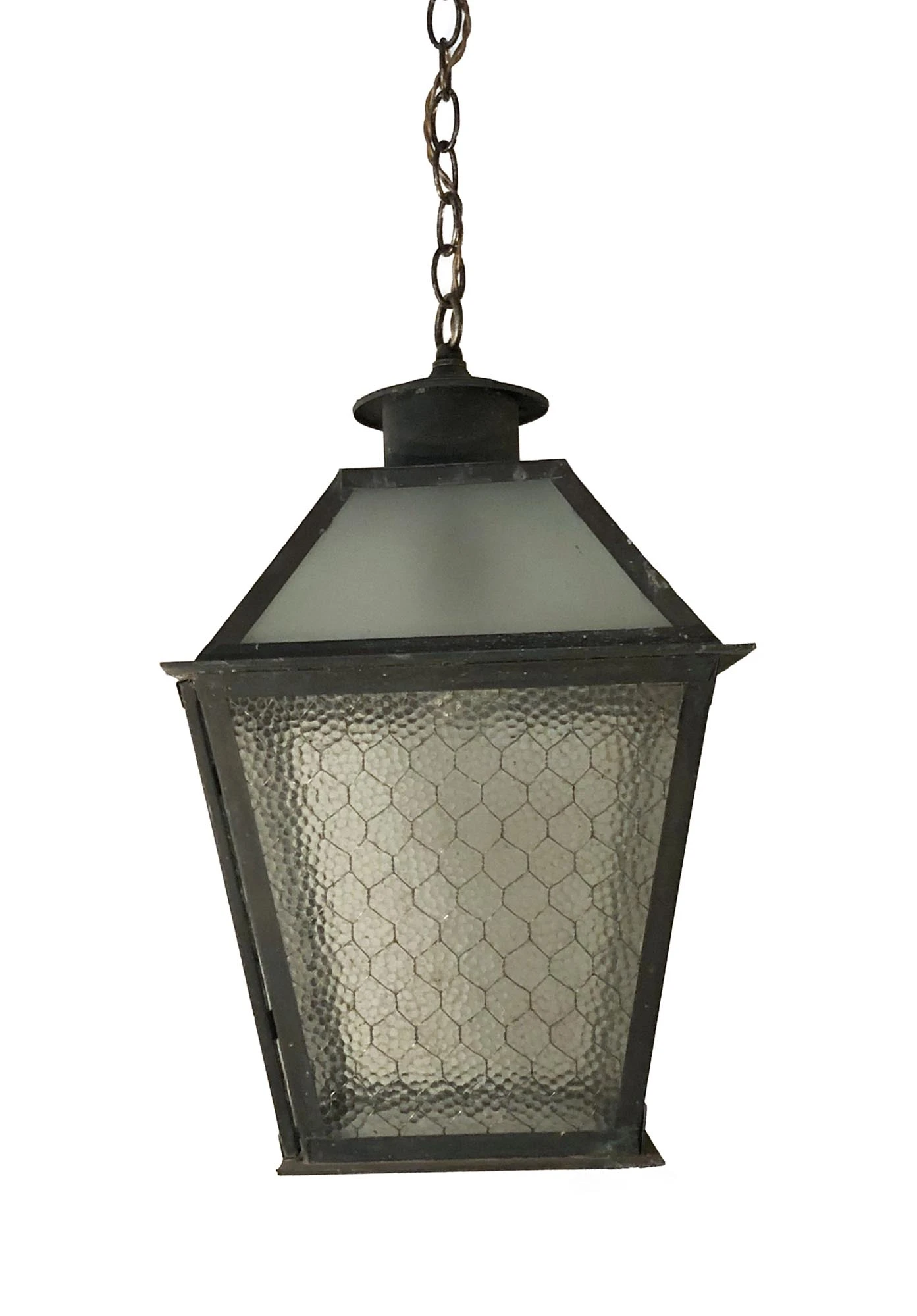 Vintage Industrial Chicken Wire Glass Outdoor Copper Lantern 3 Vintage Industrial Chicken Wire Glass Outdoor Copper Lantern