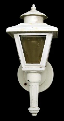 Vintage Traditional White Exterior Porch Sconce