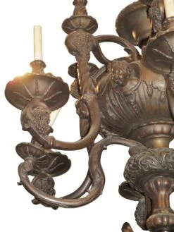 1890s Heavy Cast Brass 18 Arm French Chandelier 15 1890s Heavy Cast Brass 18 Arm French Chandelier -OGT Sale Store f113723 06