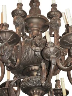 1890s Heavy Cast Brass 18 Arm French Chandelier 16 1890s Heavy Cast Brass 18 Arm French Chandelier -OGT Sale Store f113723 07