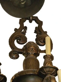 1890s Heavy Cast Brass 18 Arm French Chandelier 17 1890s Heavy Cast Brass 18 Arm French Chandelier -OGT Sale Store f113723 08