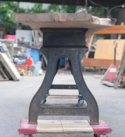 14.5 Ft. Industrial Cast Iron Base Unfinished Live Edge Walnut Slab Table 20 14.5 Ft. Industrial Cast Iron Base Unfinished Live Edge Walnut Slab Table -OGT Sale Store farm tables for sale q277188