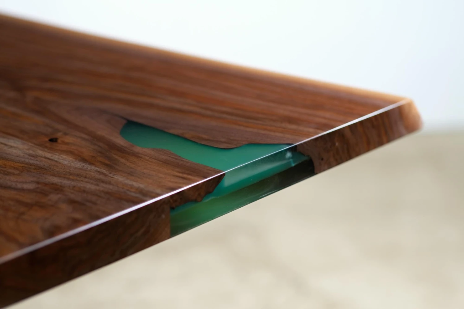 Handcrafted 7 Ft. Live Edge Walnut River New York Legs Dining Table 5 Handcrafted 7 Ft. Live Edge Walnut River New York Legs Dining Table - Image 3