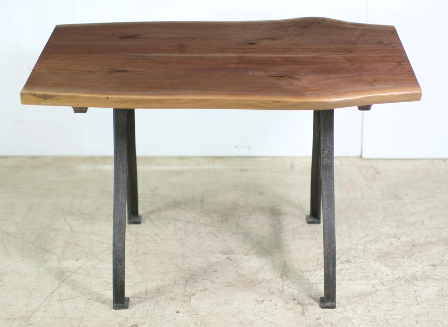 Handcrafted 4 Ft. Live Edge Walnut New York Legs Table 5 Handcrafted 4 Ft. Live Edge Walnut New York Legs Table - Image 3