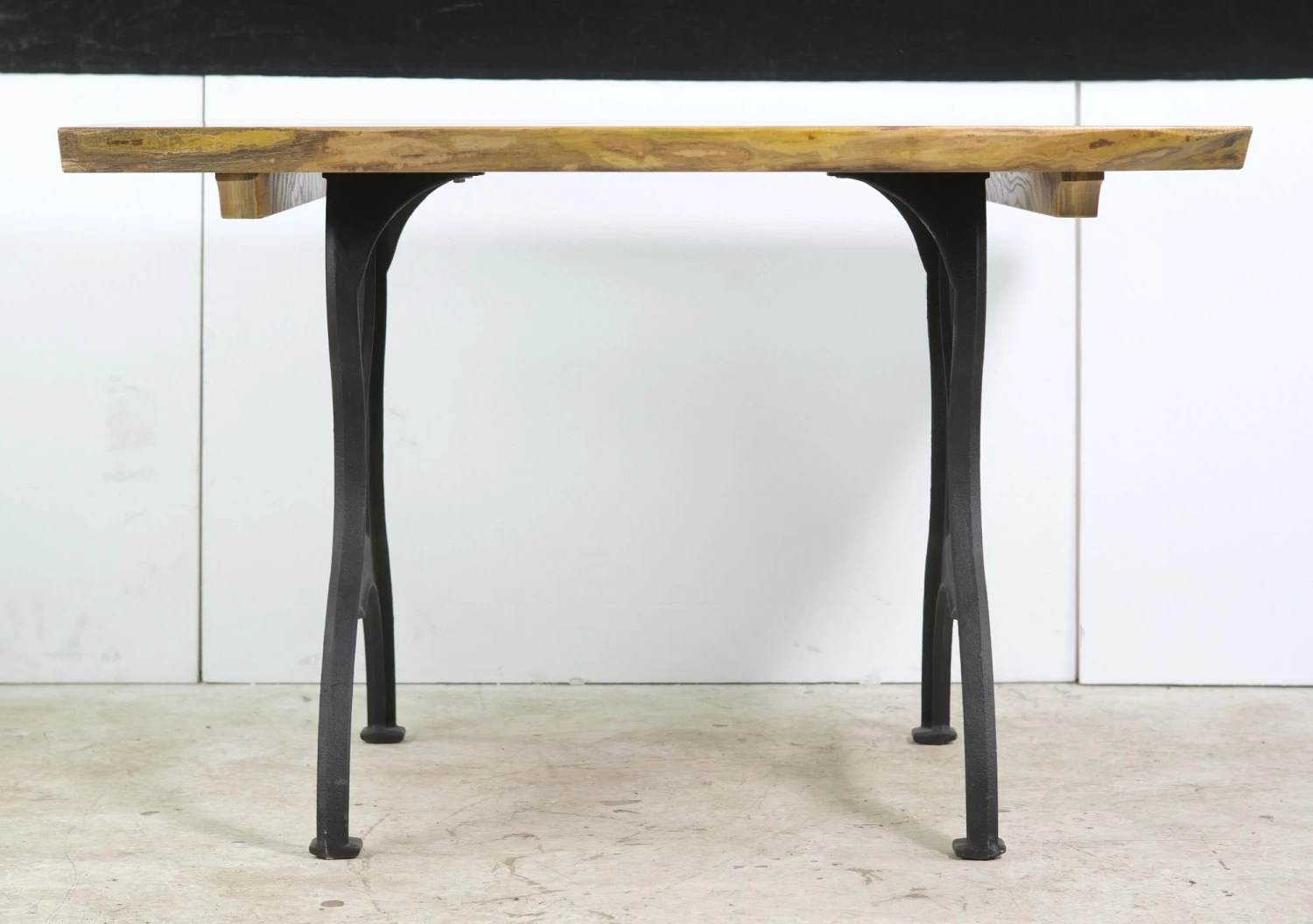 Handcrafted 4 Ft. Chestnut Live Edge Resin Brooklyn Leg Dining Table 5 Handcrafted 4 Ft. Chestnut Live Edge Resin Brooklyn Leg Dining Table - Image 3