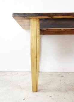 Handcrafted 6 Ft. Natural Pine Tapered Leg Dining Room Farm Table 12 Handcrafted 6 Ft. Natural Pine Tapered Leg Dining Room Farm Table -OGT Sale Store farm tables for sale q281964