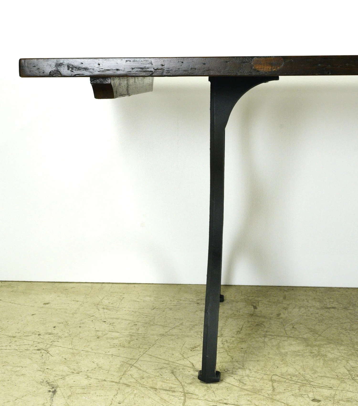 Handcrafted 8 Ft. Pine Cast Iron Brooklyn Legs Dining Farm Table 5 Handcrafted 8 Ft. Pine Cast Iron Brooklyn Legs Dining Farm Table - Image 3