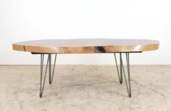 Handcrafted 53.625 In. Live Edge Mahogany Wafer Coffee Table -OGT Sale Store farm tables for sale q287304