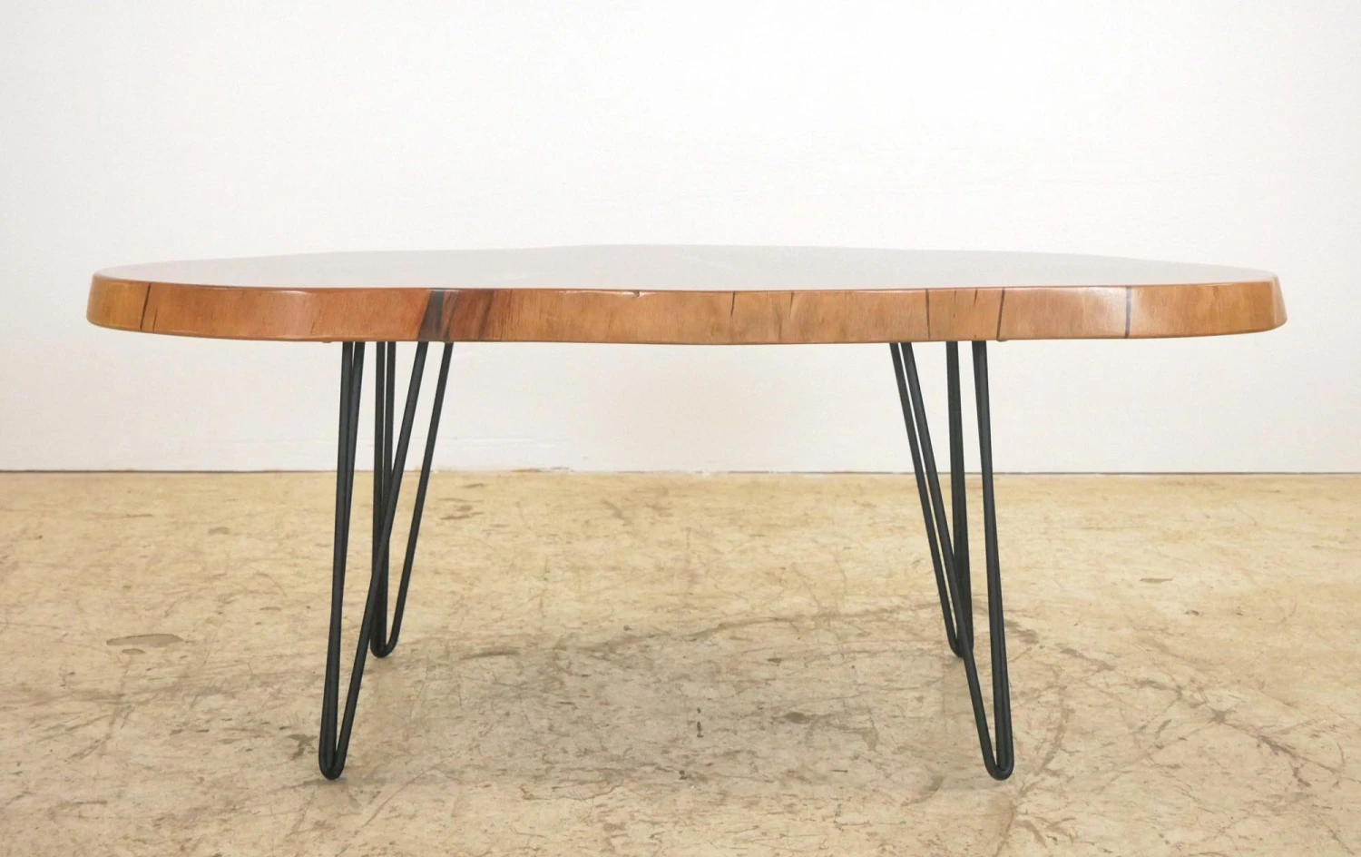 Handcrafted 44 In. Live Edge Mahogany Wafer Coffee Table 5 Handcrafted 44 In. Live Edge Mahogany Wafer Coffee Table - Image 3