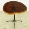 Handcrafted 31.5 In. Live Edge Mahogany Wafer Steel Bistro Table -OGT Sale Store farm tables handcrafted 315 in live edge mahogany wafer steel bistro table q286820