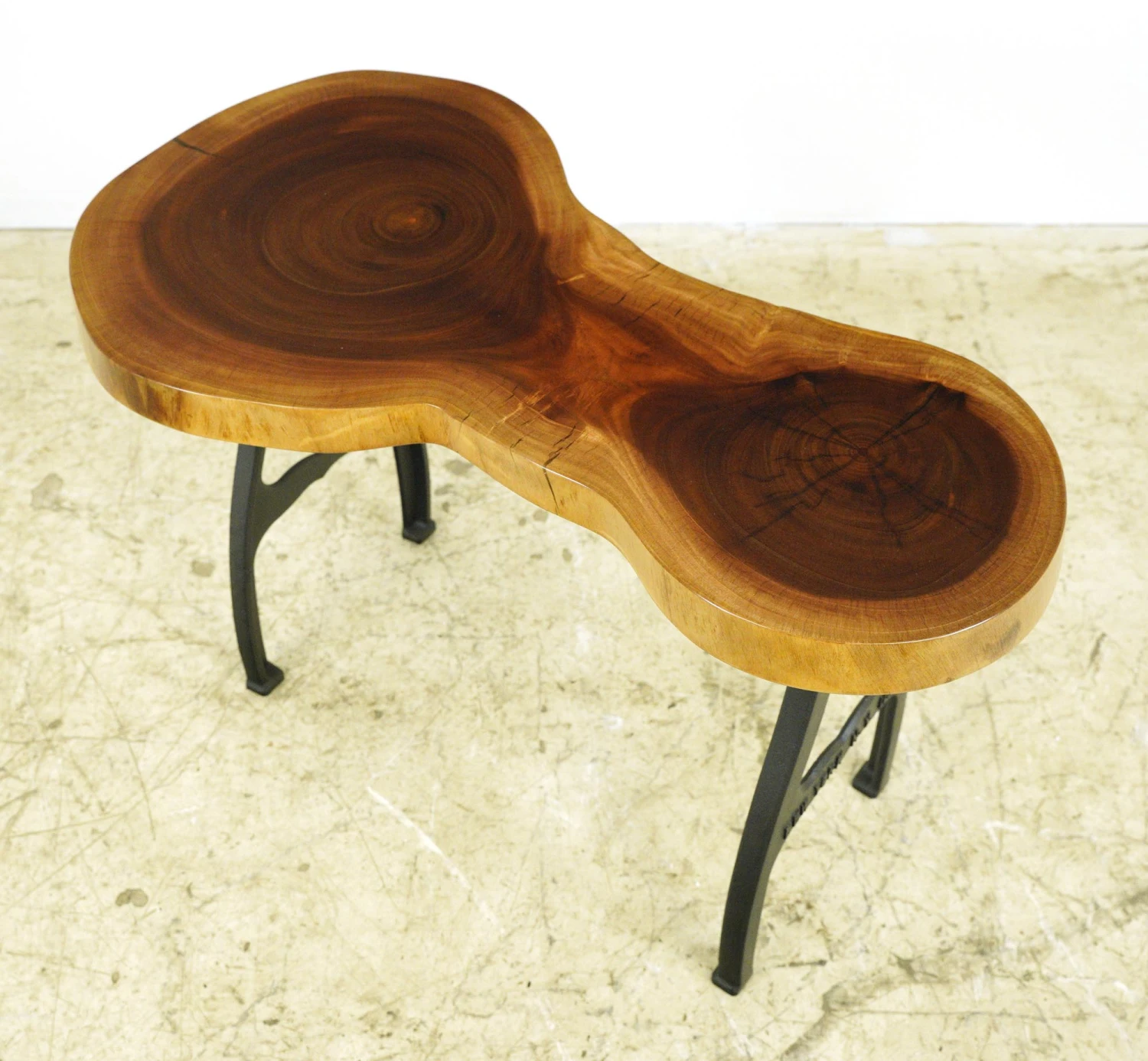 Handcrafted 35.625 In. Live Edge Mahogany Wafer Bench 3 Handcrafted 35.625 In. Live Edge Mahogany Wafer Bench