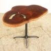 Handcrafted 39.875 In. Live Edge Mahogany Wafer Steel Bistro Table -OGT Sale Store farm tables handcrafted 39875 in live edge mahogany wafer steel bistro table q287317