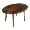 Handcrafted 4.5 Ft. Oval Walnut Tapered Leg Dining Table