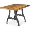 Handmade 4 Ft. Natural Pine Cast Iron New York Dining Table 1 Handmade 4 Ft. Natural Pine Cast Iron New York Dining Table -OGT Sale Store farm tables handmade 4 ft natural pine cast iron new york dining table q274407