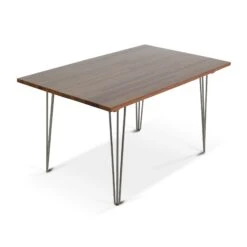 Handmade Cherry Industrial Flooring 4.5 Ft. Apitong Hairpin Dining Table