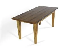 Handmade Natural Pine 6 Ft. Tapered Legs Farm Table