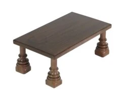 Handmade Walnut Turned Legs Foot Stool