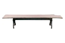 14.5 Ft. Industrial Cast Iron Base Unfinished Live Edge Walnut Slab Table 19 14.5 Ft. Industrial Cast Iron Base Unfinished Live Edge Walnut Slab Table -OGT Sale Store farm tables q277188